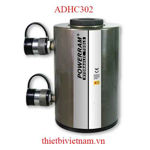 Kích xylanh thủy lực 2 chiều, có lỗ thông tâm, tải trọng 30 tấn Powerram ADHC302