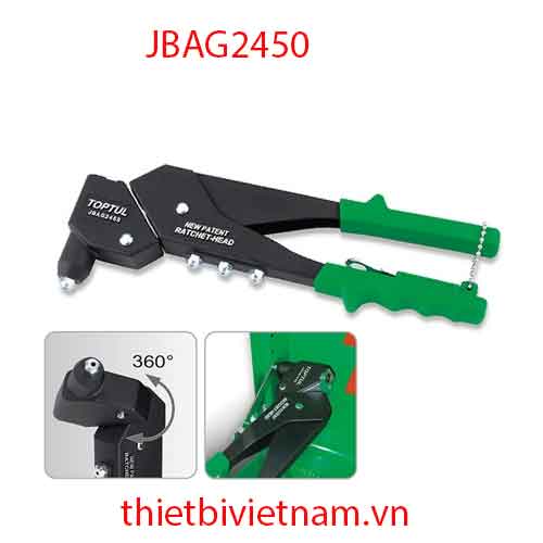 Kìm bắn rive xoay 360° hãng TOPTUL JBAG2450