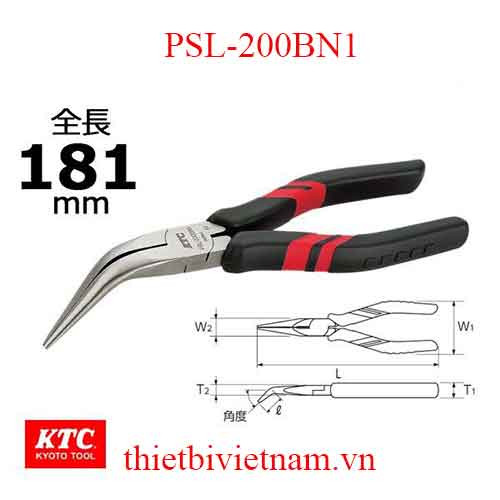 Kìm nhọn mỏ cong hãng KTC PSL-200BN1
