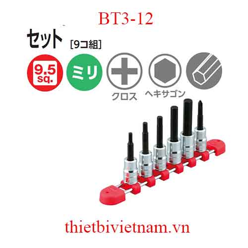 Lục giác chìm dạng đầu khẩu 3/8 inch hãng KTC BT3-12