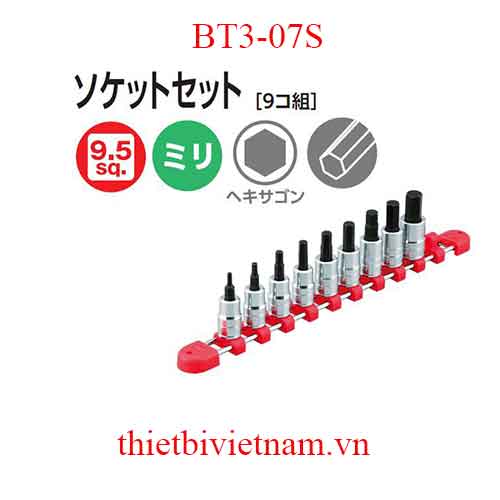 Lục giác chìm hãng KTC khẩu 3/8 inch BT3-07S