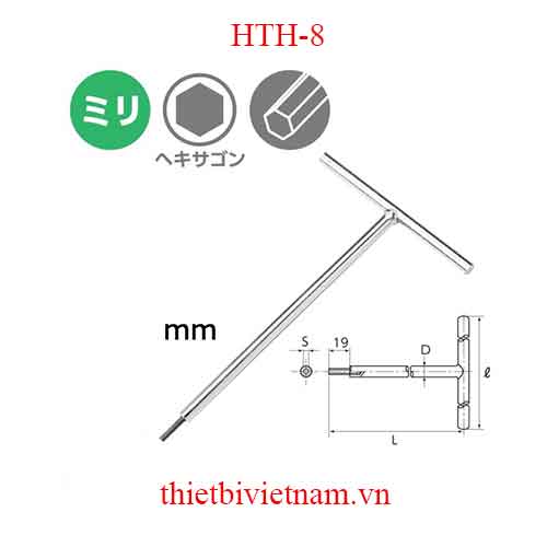 Lục giác chìm hãng KTC kiểu chữ T HTH-8