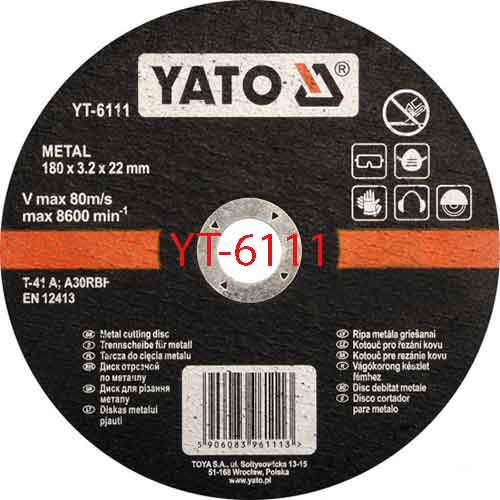 Lưỡi cắt sắt 180X2,5X22mm YATO YT-6111