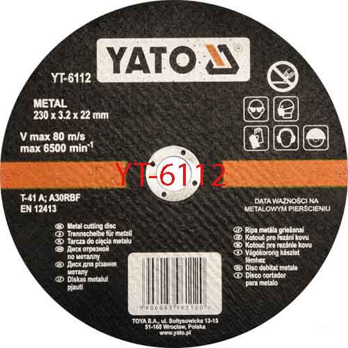Lưỡi cắt sắt 230X3.2X22mm YATO YT-6112