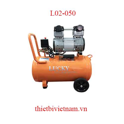 Máy bơm hơi không dầu, không ồn hãng Lucky 2 HP, 50L L02-050