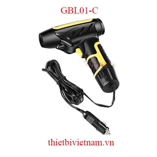 Máy bơm lốp ô tô cầm tay, đồng hồ điện tử, cài đặt cân hơi, có đèn pin GBL01-C (Điện 12V)