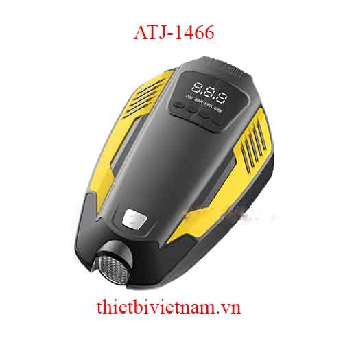 Máy bơm lốp ô tô điện tử ATJ-1466 - Có đèn pin, tự ngắt và cài đặt cân hơi (Điện 12V)