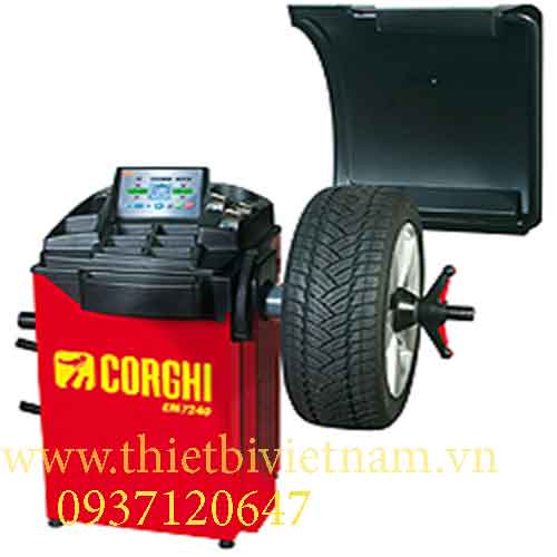 Máy cân bằng lốp hiển thị số cho xe du lịch.