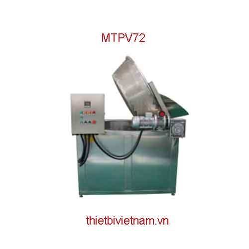 Máy chiên tự động, bếp chiên công nghiệp snack, da cá ba sa, đậu phộng...MTPV72