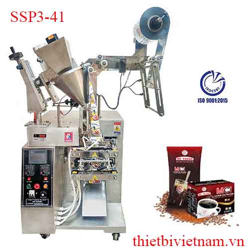 Máy Đóng Gói Cà Phê 3 hoặc 4 Biên Trục Vít Định Lượng model SSP3-41