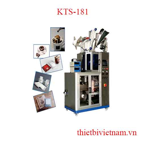 Máy đóng gói cà phê túi lọc kèm vỏ ngoài tự động KTS-181