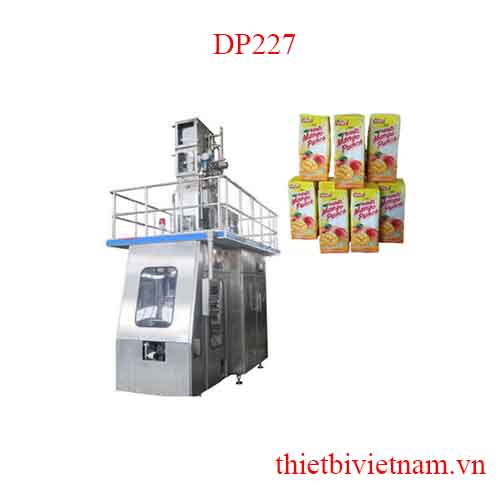 MÁY ĐÓNG GÓI DẠNG HỘP NƯỚC HOA QUẢ, GIẢI KHÁT DP227