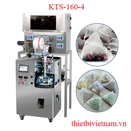 Máy đóng gói trà túi lọc màng nylon 4 đầu cân tự động KTS-160-4
