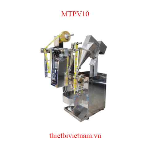 Máy đóng gói trục vít 3 biên cho bột mịn như cà phê hòa tan, bột rau củ quả, đường que, gia vị... MTPV10