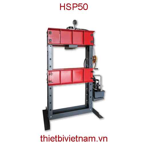 Máy ép thủy lực 50 tấn, khung chữ H, bơm tay hoặc điện 700 bar hãng Powerram HSP50