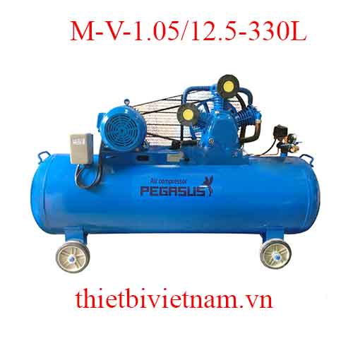 Máy hơi 2 cấp hãng Pegasus TM-V-1.05/12.5-330L - 10HP, 330L, 12.5bar (380V)
