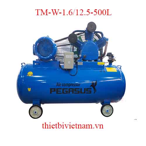 Máy khí nén 2 cấp hãng Pegasus TM-W-1.6/12.5-500L - 15HP, 500L, 12.5bar (380V)