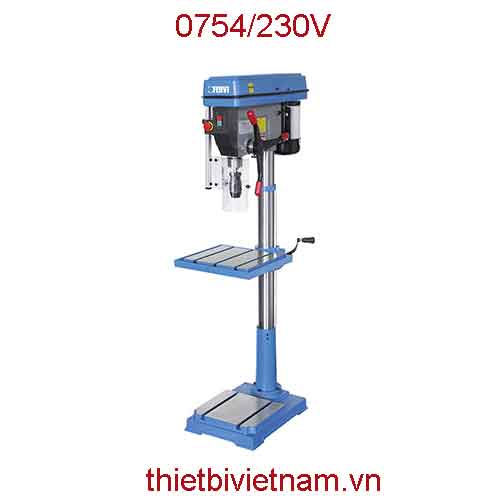 Máy khoan đứng bàn máy 475x425mm, hành trình trục 120mm hãng Fervi 0754/230V