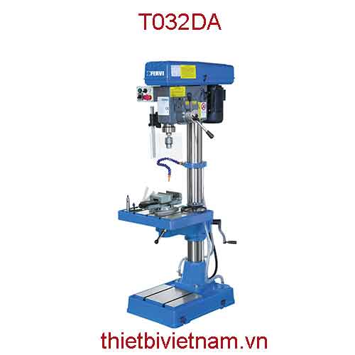 Máy khoan đứng trục côn CM3, hành trình max 130mm hãng Fervi T032DA