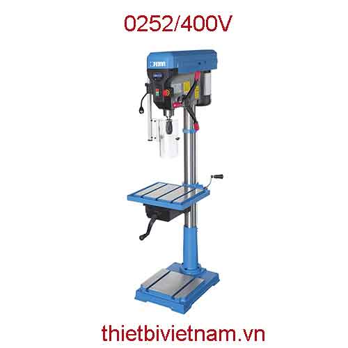 Máy khoan đứng trục côn kiểu CM4, bàn máy 470x420mm hãng Fervi 0252/400V
