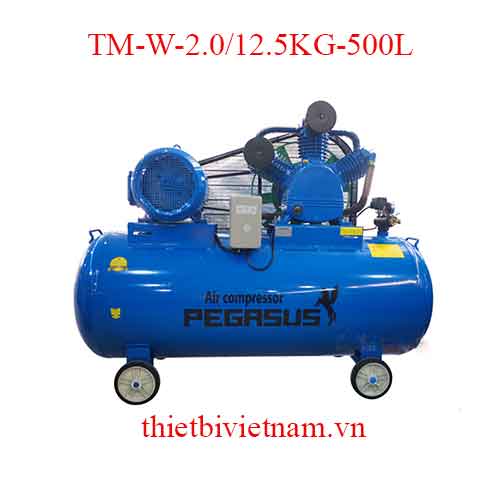 Máy nén hơi 2 cấp hãng Pegasus TM-W-2.0/12.5-500L - 20HP, 500L, 12.5bar (380V)