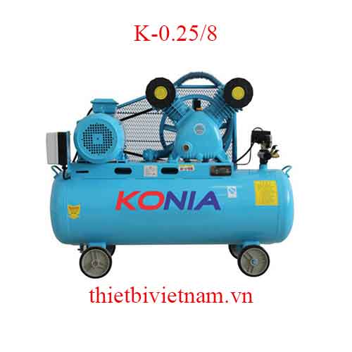 Máy nén khí 1 cấp hãng Konia K-0.25/8 - 3HP, 100L, 220V