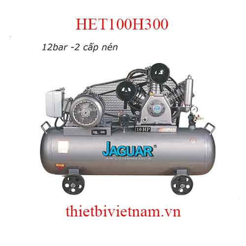 Máy nén khí 2 cấp hãng Jaguar HET100H300 - 10HP, 300L, 380V