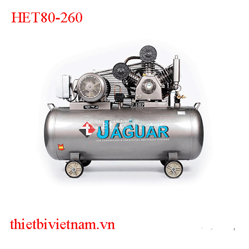 Máy Nén Khí Bơm Hơi 7.5HP 260 Lít Jaguar HET80-260 Taiwan