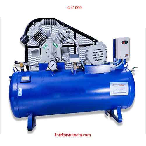 MÁY NÉN KHÍ CHO TIỆM RỬA XE Ô TÔ 2 CẦU NÂNG 1 TRỤ HÃNG GEZMANY MODEL GZ1000