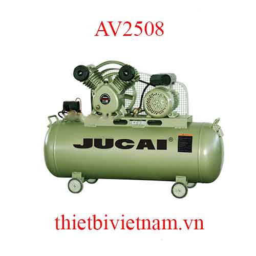 Máy nén khí hãng Jucai 1 cấp AV2508 - 3HP, 8 bar, 100L, 220V
