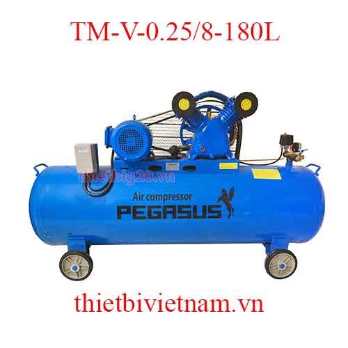 Máy nén khí hãng Pegasus 1 cấp 3HP 180L (220V) TM-V-0.25/8-180L