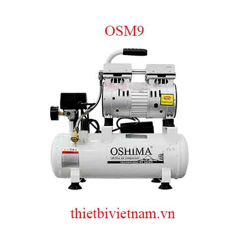 Máy nén khí không dầu, giảm âm 1HP hãng Oshima OSM9 - 9L