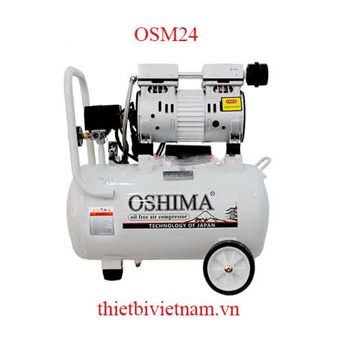 Máy nén khí không dầu, giảm âm 2HP hãng Oshima OSM24 - 24L