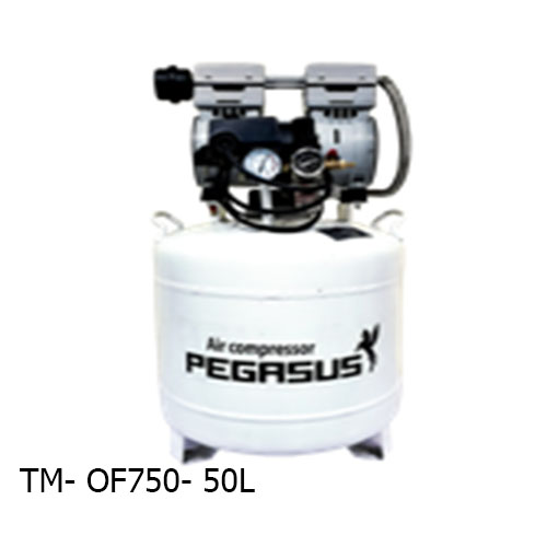 MÁY NÉN KHÍ KHÔNG DẦU,GIẢM ÂM  PEGASUS TM- OF750- 50L