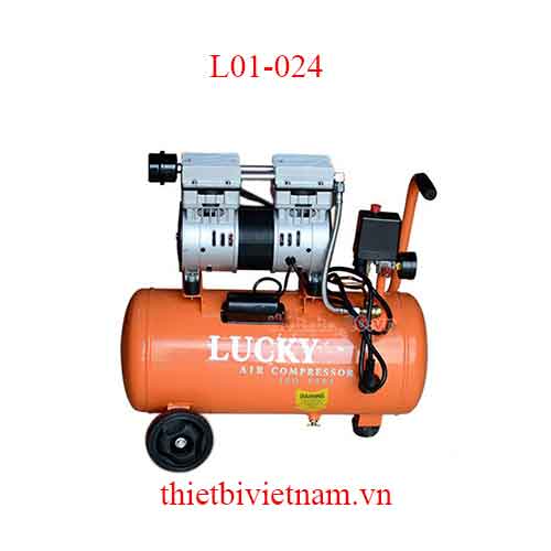 Máy nén khí mini không dầu giảm âm hãng Lucky 1 HP, 24L L01-024