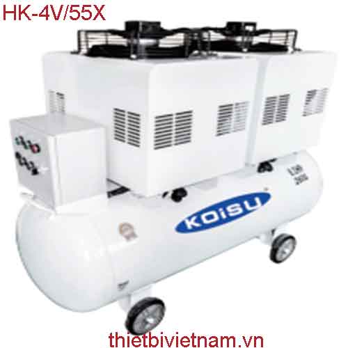 Máy nén khí Piston không dầu,có chống ồn HK-4V/55X
