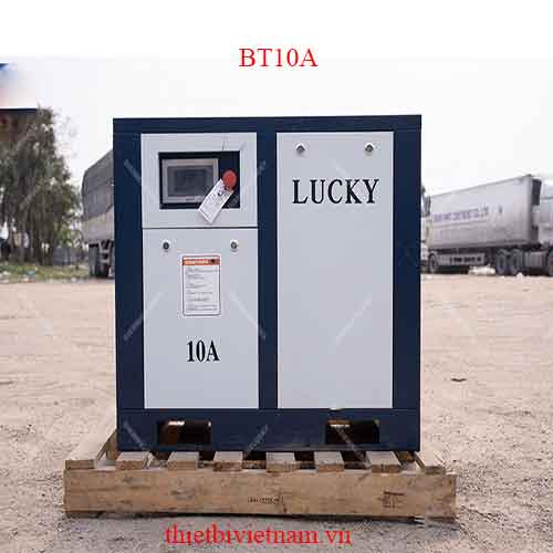 Máy nén khí trục vít 10hp 12bar biến tần Lucky BT10A