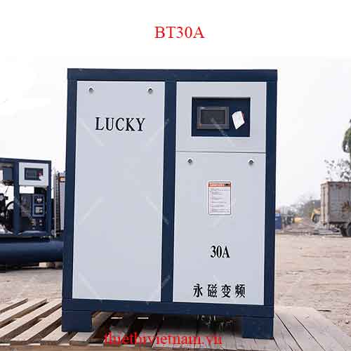 Máy nén khí trục vít 30hp biến tần Lucky BT30A
