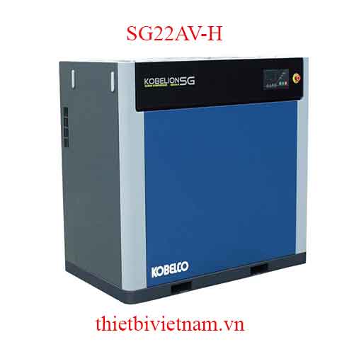 Máy nén khí trục vít biến tần, có dầu hãng Kobelco SG22AV-H - 30HP, 4.1 m3/phút, 7.5 bar