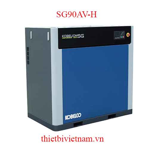 Máy nén khí trục vít biến tần, có dầu hãng Kobelco SG90AV-H - 120HP, 16.2 m3/phút, 7.5 bar