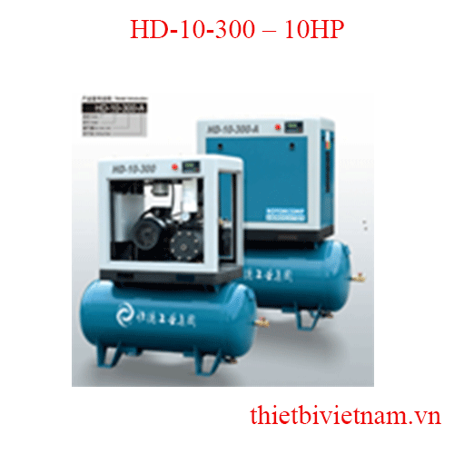Máy nén khí trục vít có bình chứa Ribao HD-10-300 – 10HP 
