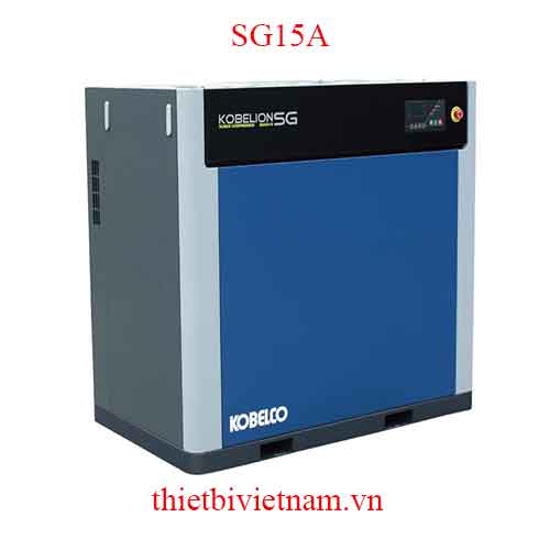 Máy nén khí trục vít có dầu hãng Kobelco SG15A - 20HP, 2.5 m3/phút, 7.5 bar