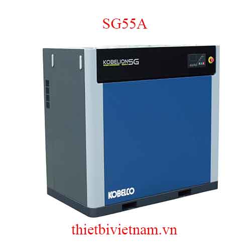 Máy nén khí trục vít có dầu hãng Kobelco SG55A - 75HP, 10.0 m3/phút, 7.5 bar
