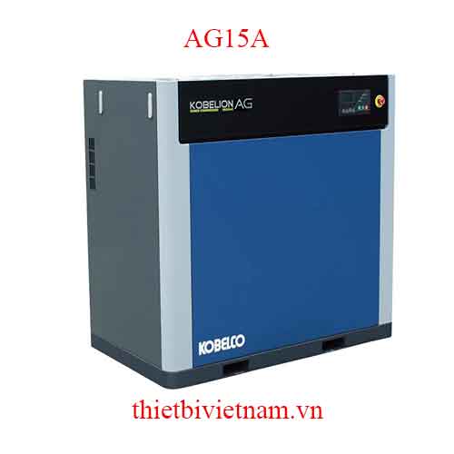 Máy nén khí trục vít ngâm dầu hãng Kobelco AG15A - 20HP, 2.75 m3/phút, 7.5 bar