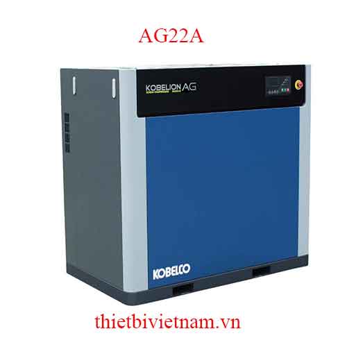 Máy nén khí trục vít ngâm dầu hãng Kobelco AG22A - 30HP, 3.91 m3/phút, 7.5 bar