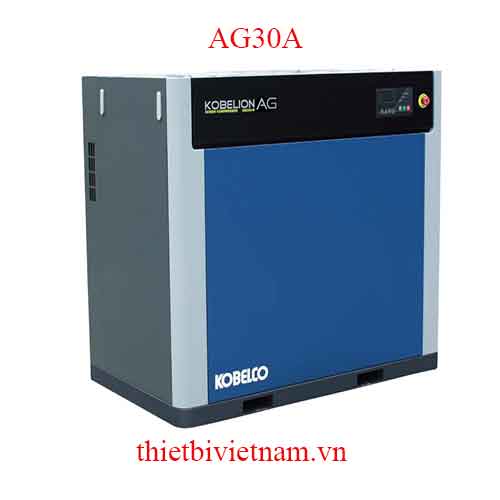 Máy nén khí trục vít ngâm dầu hãng Kobelco AG30A - 40HP, 5.8 m3/phút, 7.5 bar