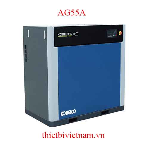 Máy nén khí trục vít ngâm dầu hãng Kobelco AG55A - 75HP, 10.7 m3/phút, 7.5 bar