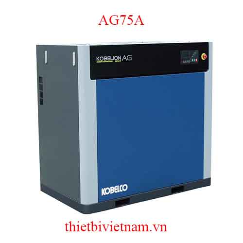 Máy nén khí trục vít ngâm dầu hãng Kobelco AG75A - 100HP, 14.9 m3/phút, 7.5 bar