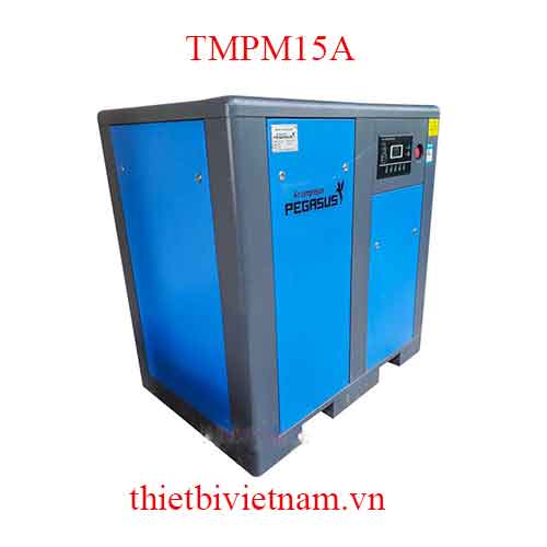 Máy nén khí trục vít ngâm dầu hãng Pegasus 15HP, 11kW, 1.58m3/phút TMPM15A