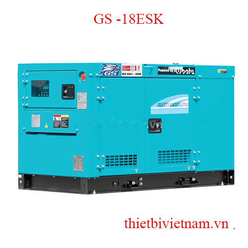 Máy Phát Điện Dầu Giảm Âm Kubota GS -18ESK 03 Pha 15 KVA